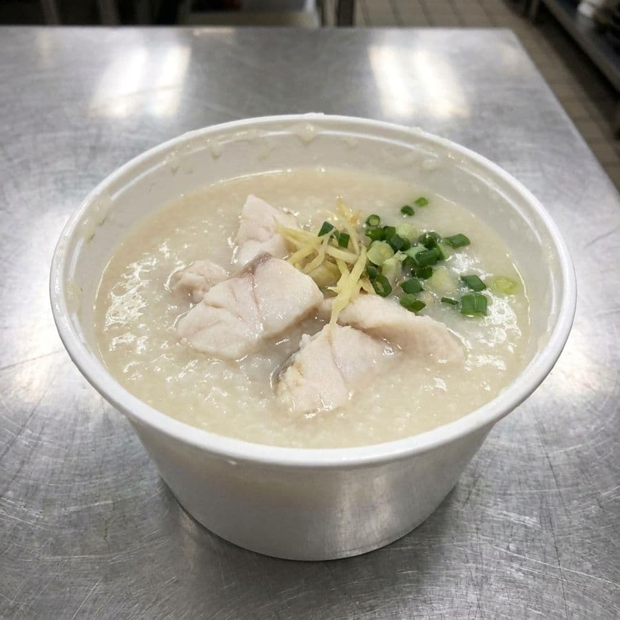 Sliced Fish with Ginger & Green Onion Congee