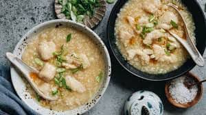 Sliced Fish with Ginger & Green Onion Congee