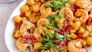 Sweet & Sour Prawns with Pineapple