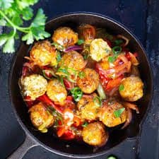 Chilli Garlic Manchurian Vegetable Balls Chow Mein